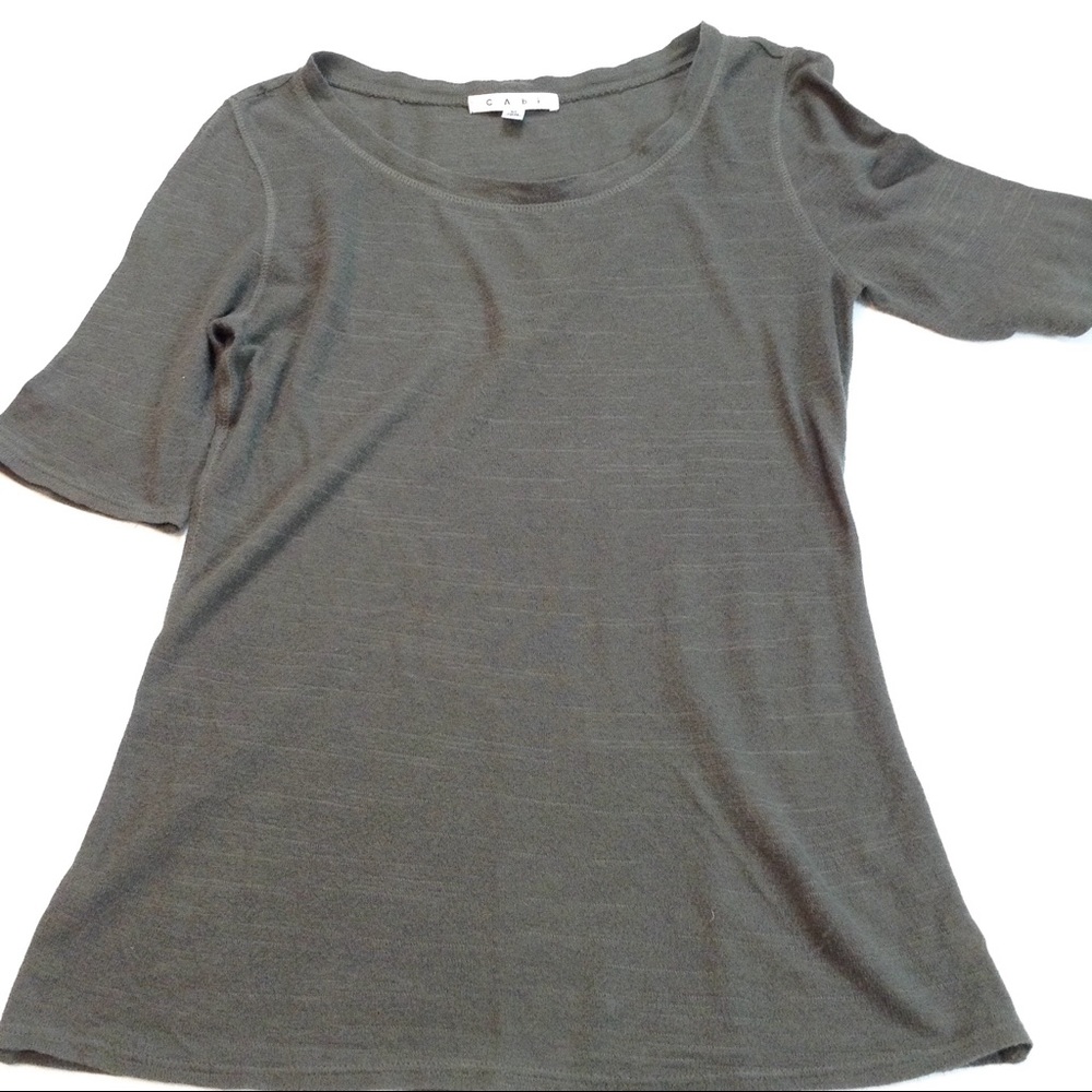 CAbi Mesh Semi-Sheer Tee - M